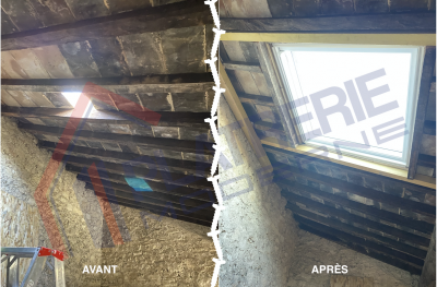 Pose velux AVANT/APRÈS